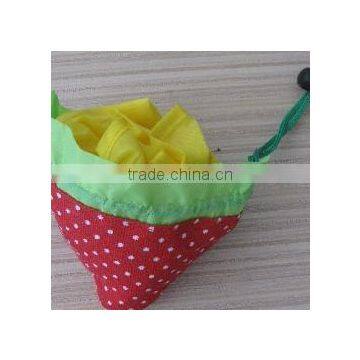 Fashion polyester tote promotional gift starwberry shopping bag