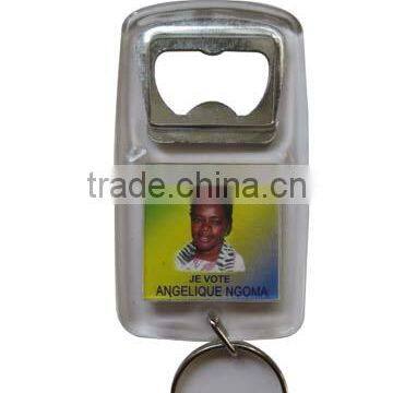 Fashional Acrylic Key Chain/bottle opener keychain/common keyring