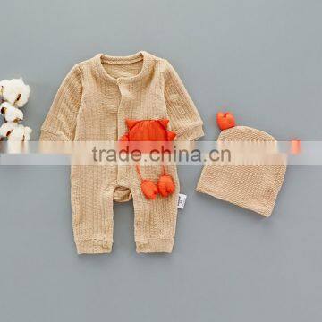 Whole Sale Boutique Romper Crab Pattern Newborn Baby Clothes Sets photo-3