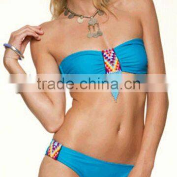 Sea blue bikini for lady