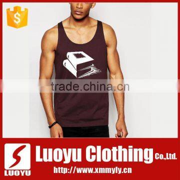 gym singlets t shirt mens singlet tops cotton plain white singlet