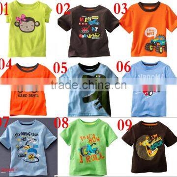 new fashion short sleeve cartoon t shirts boys and girls summer tops