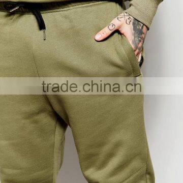 100 Percent Cotton Army Green Skinny Fitness Wholesale Jogger Pants photo-3