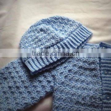 Clothes Set Hand Made Crochet Baby Pattern Sweater photo-5