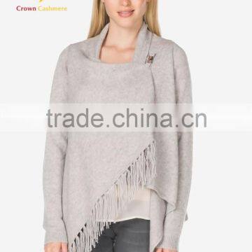 Fashion Women Winter Warm Knit Fringe Wool Merino Cardigan Sweater