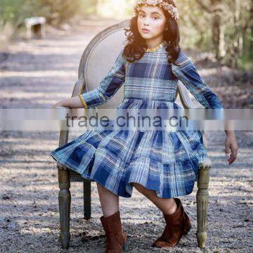 Simple Lovely 2017 Baby Girl Party Dress Children Frocks Designs Linen Dress Baby Girl Clothes photo-5