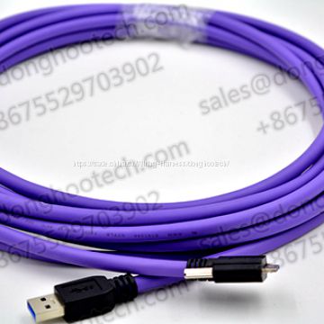 USB3.0 Screw Lock Cable Industrial Grade 10 Million Bending Cycles A to Micro B w/s 5.0 meters