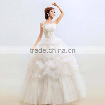 Delicate Off Shoulder Lace Wedding Dress Trail Ball Gown 2017 Wedding Dress photo-2