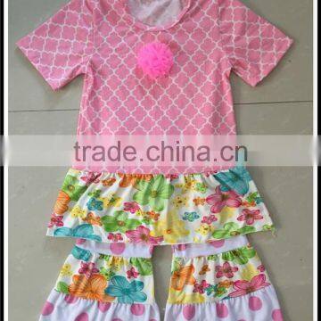 Wholesale Children's Boutique Clothing Girl Owl Top Pink Dots Capris Easter Clothes Giggle Moon Remake Girl Kids Spring Clothes photo-4