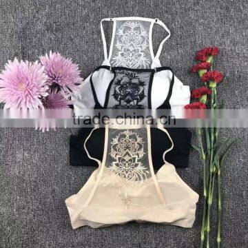 Stylish Style Beautiful Embroidered Back Wireless Bra Sexy Ladies Yoga Bra photo-4