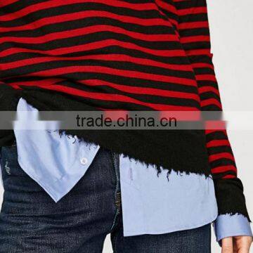 2017 Men Creative Youthful Pullover Stripe Woollen Sweaters for Custom Wholesale photo-6