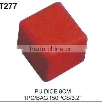 8cm Red PU Foam Custom Blank Dice