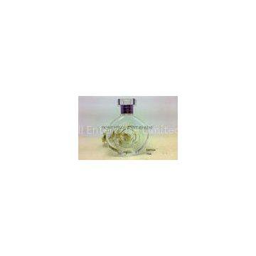 Round 75ml Decorative Glass Perfume Bottles With Pump , UV Coated