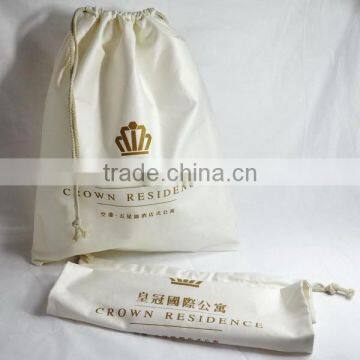 Eco-friendly Disposable Folding Hanging Cotton Hotel Laundry Bag