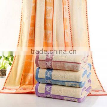 factory wholesale jacquard yard dyed 100% cotton towel blanket