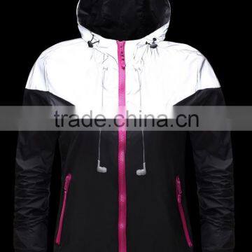 2016 Lightweight Reflective Pink Windbreaker Jacket Custom for men