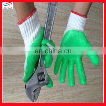 cotton lined rubber working gloves/rubber coated cotton working gloves