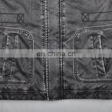 2017 Lastest Fashion Hot Sale Diamond Quilted pu Men Long Jacket photo-5