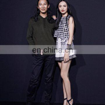 Star Fashion Sleeveless Check Pattern 2 Piece Set Dress Bulk Wholesale photo-2