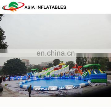 Hot Sale Inflatable Customized Water Park Theme , New Design Water Park Slides