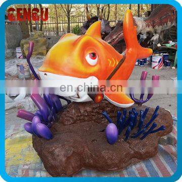 Children Playground Funny Fiberglass Shark Model