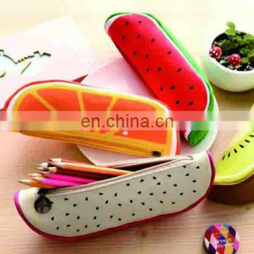 wholesale fruit shape pvc zipper lcok pencil bags