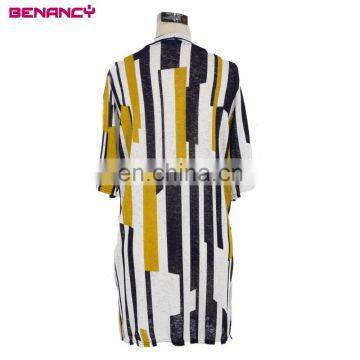 Benancy Stripe Long Summer Knitted Wear Sweater Cardigan Kimono Woman photo-2