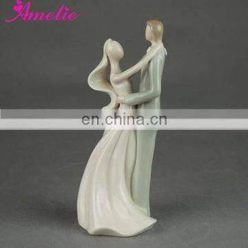 A07377 Wholesale Bride Groom Ceramic Cake Topper For Wedding