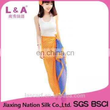 polyester bali sarong women fashion pareo orange