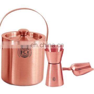 Stainless Steel Shaker Set With Gold Copper Plated.Boston Shaker photo-5