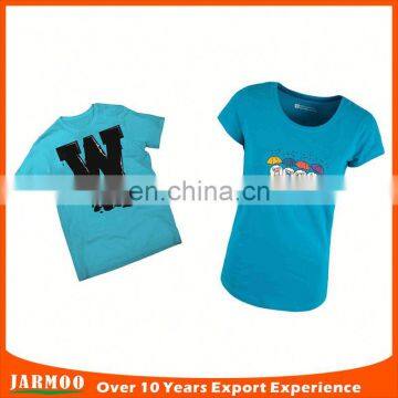 Logo Printed on Blue Healthy Cheap Round Neck t Shirt photo-6