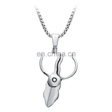 Fashionable New Cut Scissors Shape With Pendant Latest Design Slivery Plated Chain Necklace