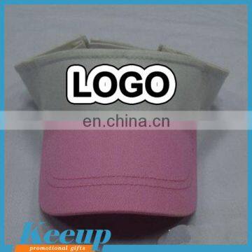 Bulk sale visor cap cheap sun visor hat with custom logo for advertising