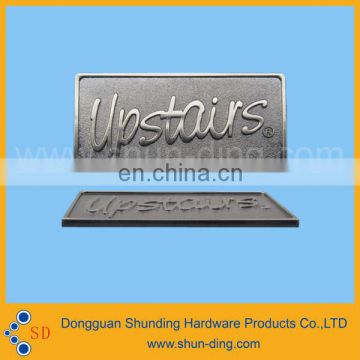 metal sandblasting nameplate with embossed logos