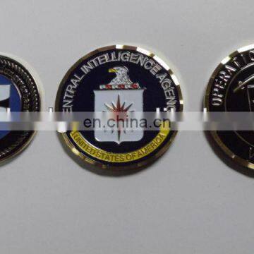 3D custom various sizes soft enamel coin with diamond edge