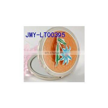 HOT Silver Maked up Compact Mirror With Flower Decoration photo-4
