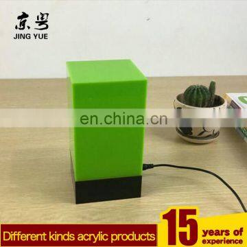 Factory Custom Pmma Plexiglass Led Box Cube Acrylic Led Table Lamp photo-3