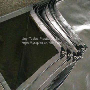 Heavy duty 200gsm Dark green/silver tarps waterproof sunproof high tear-resistance