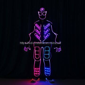 LED Luminous Glowing Costume Tron Dance Performance Show Event Costumes photo-4