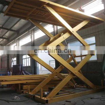 7LSJC Shandong SevenLift cheap manual hydraulic scissor double parking car lift