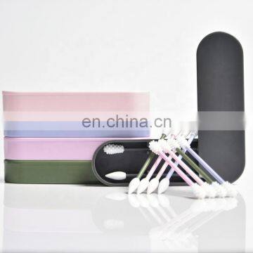 Reusable Cotton Swab Ear Cleaning Silicone Washable Makeup Swabs Sticks Soft Flexible Make Up Tools Kit photo-5