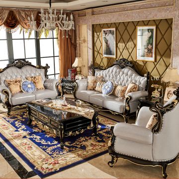 Design customized antique luxury living room sofa set for large room