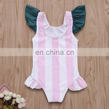 2019 Girls Flamingo Swimwear Beach Kids Whale Print One-piece Polka Dot Swimsuit Baby Swimming Clothes Girls Swimwear photo-2