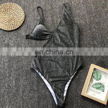 Cut Out Patchwork Hollow Swimsuit String Bikini Push Up Swimwear Bathing Suit Women Bra Maillot Une Piece Monokini