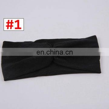 Girl Solid Nylon Headband Kids Concise Handmade Headwear 10colors photo-3