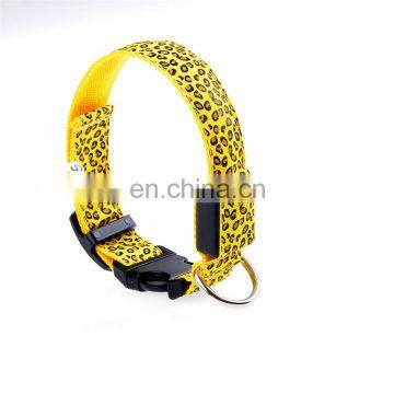 Factory Wholesale Leopard Print Dog Cat Safety Glow Flashing Led Pet Collar photo-4