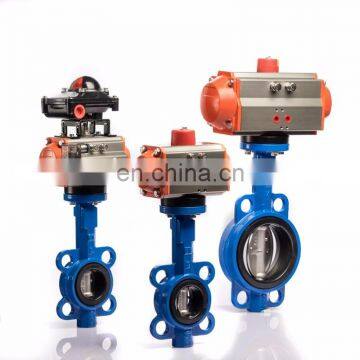 DN50~600 Wafer Flanged Pneumatic Wafer Butterfly Valve photo-3