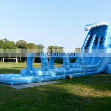 Riptide Double Lane Slip n Slide Tall Inflatable Waterslide Giant Commercial Blue Marble Water Slip and Slide photo-4