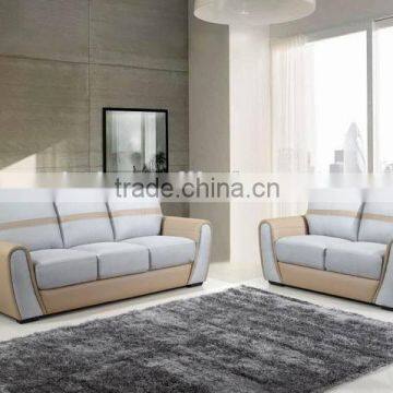 Modern style L shape upholstery sofa for hotel room / wooden sofa with stainless steel legs