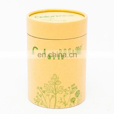 Customized Kraft Paper Label Paper Tube Box Protein Powder Carton Tube Boxes